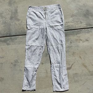 White and blue striped pant. American Eagle